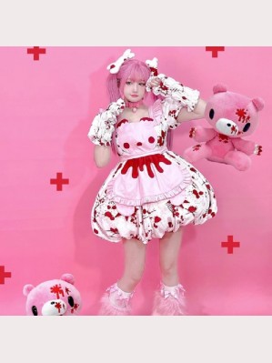Gloomy Bear Guro Sweet Lolita Dress by Diamond Honey (DH330)